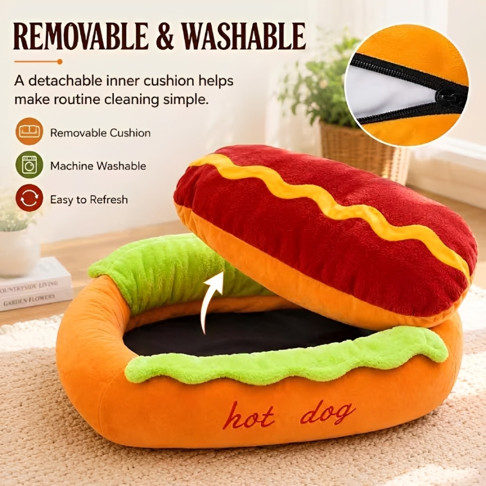 PawNest™ Hot Dog Bed